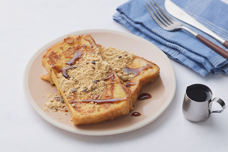 朝⾷や補⾷にぴったり＜きな粉フレンチトースト＞